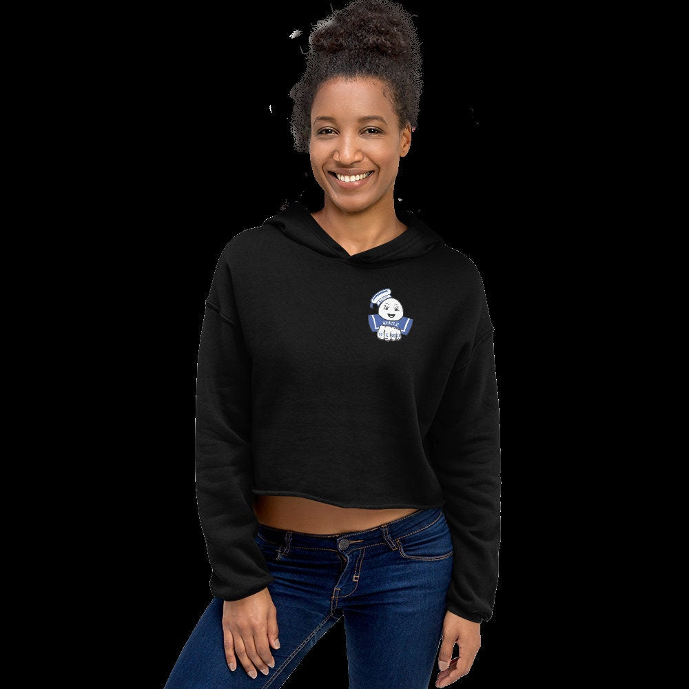 Ghost Bustin' Swole Nerd Womens Crop Hoodie