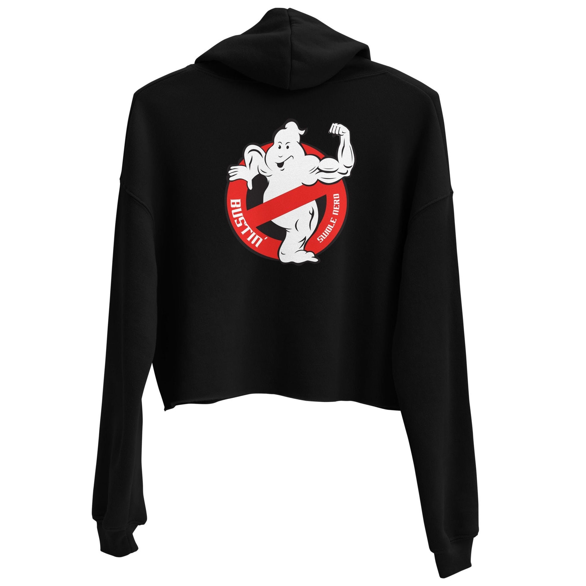 Ghost Bustin' Swole Nerd Womens Crop Hoodie