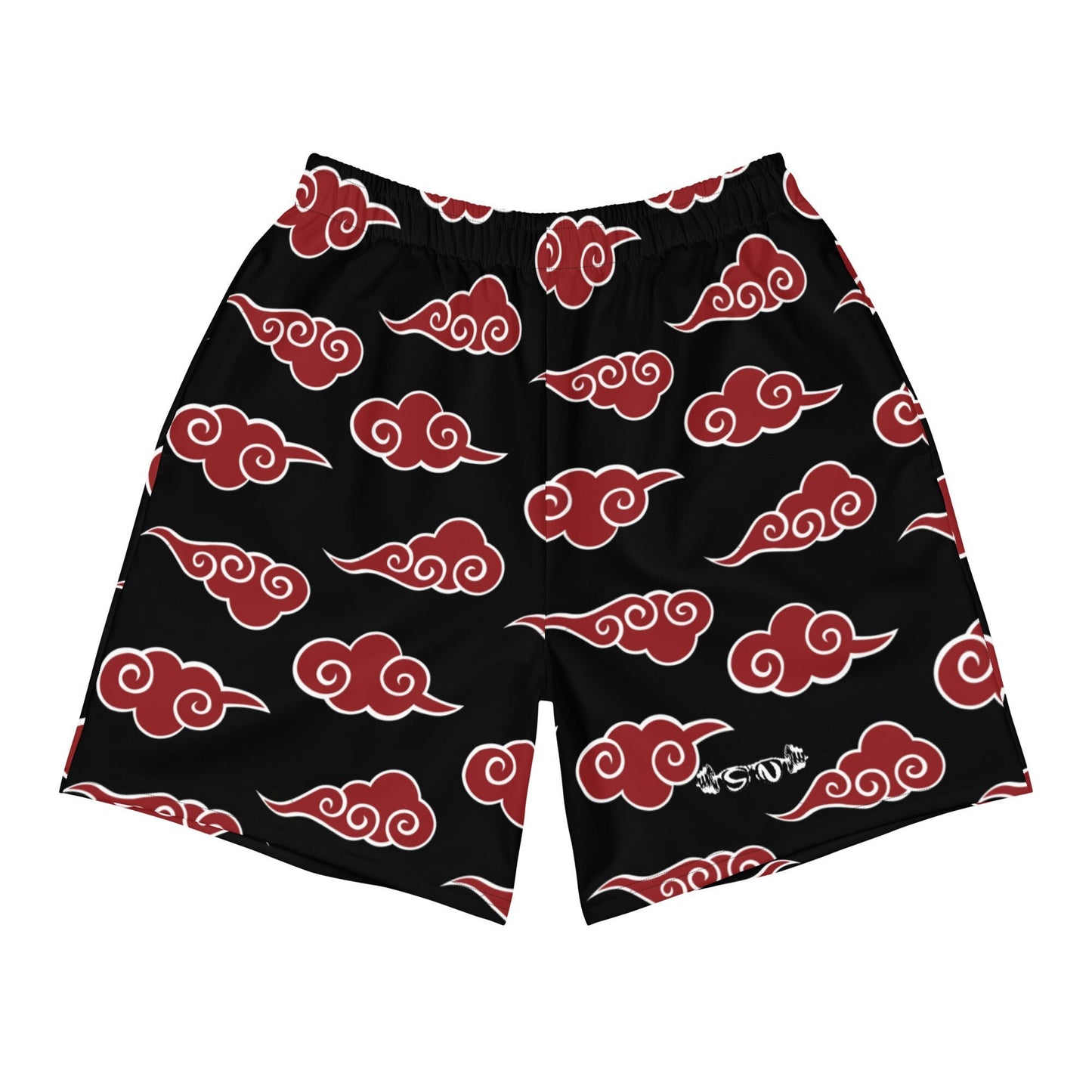 Red Japanese Clouds Mens Shorts